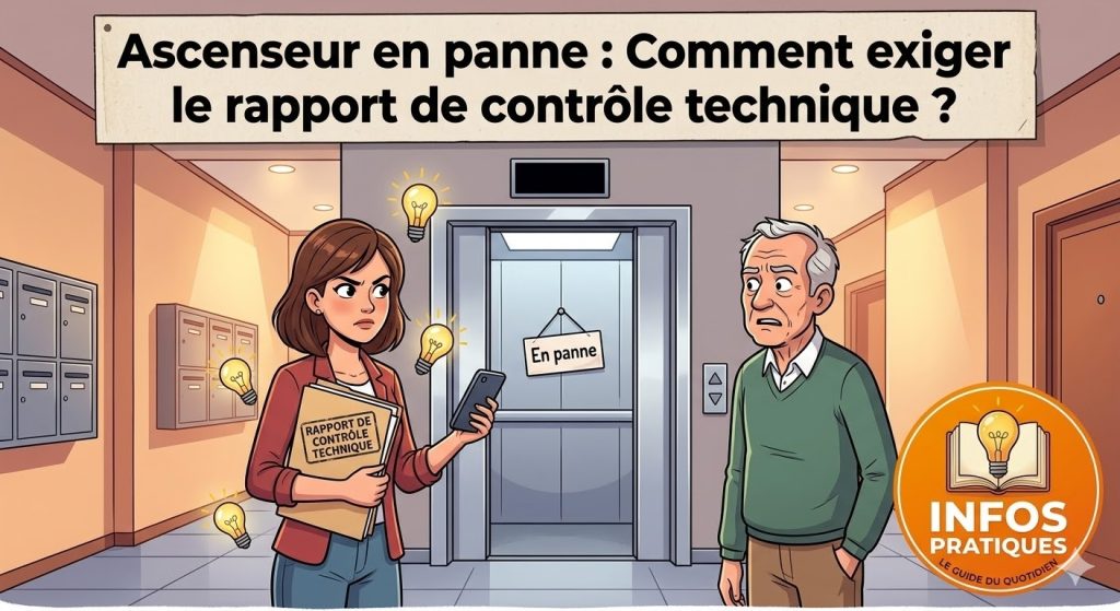 exiger le rapport de contrôle technique d'un ascenseur