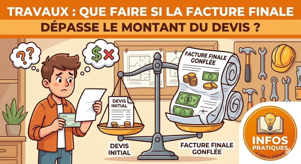 facture supérieure au devis initial