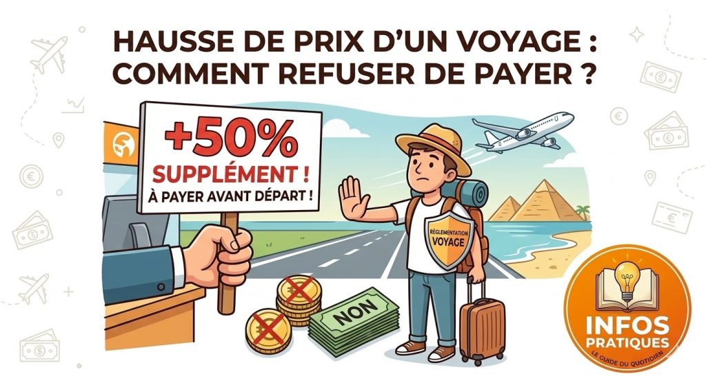 refuser de payer l'augmentation du prix d'un voyage