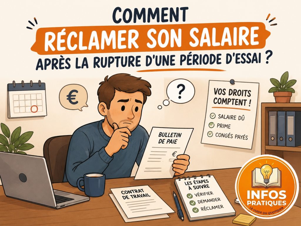 réclamer le paiement de son salaire après la rupture de la période d'essai