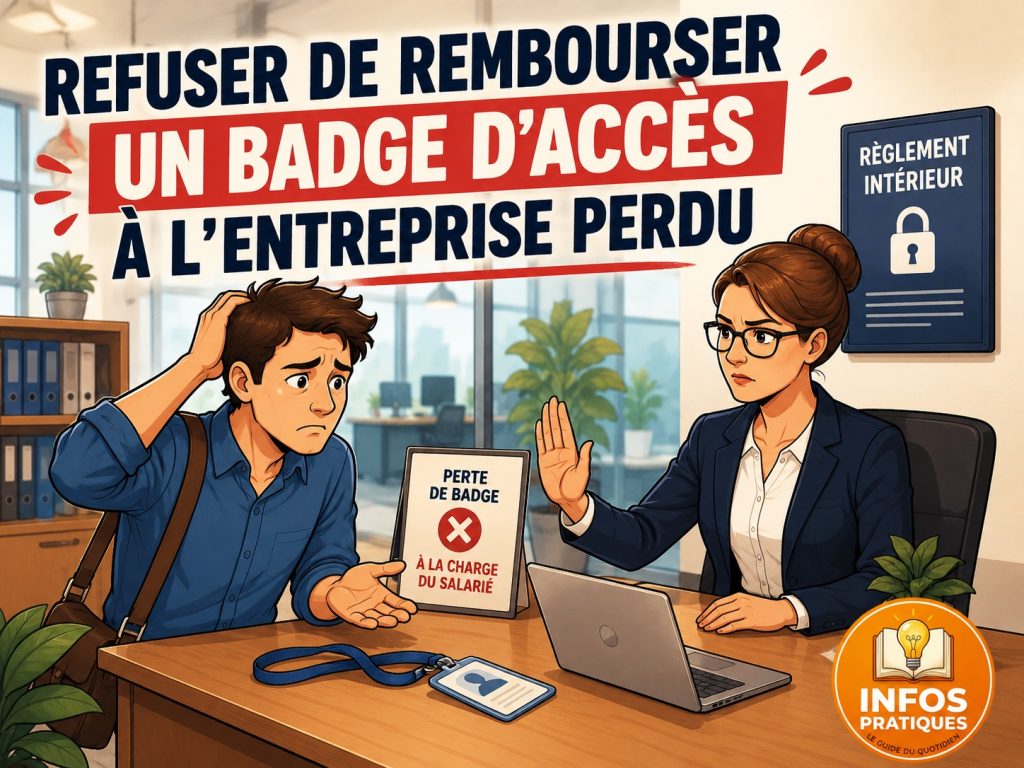 remboursement perte badge entreprise