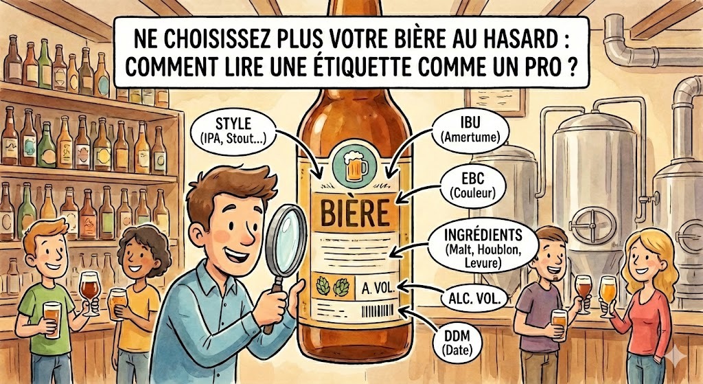 lire étiquette bière