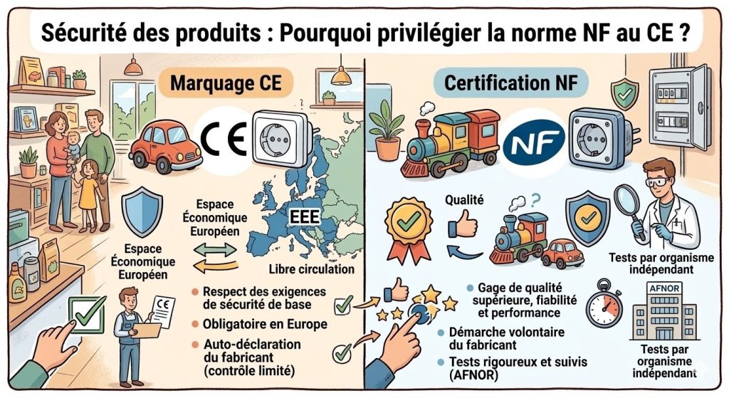 différences entre les normes CE et NF