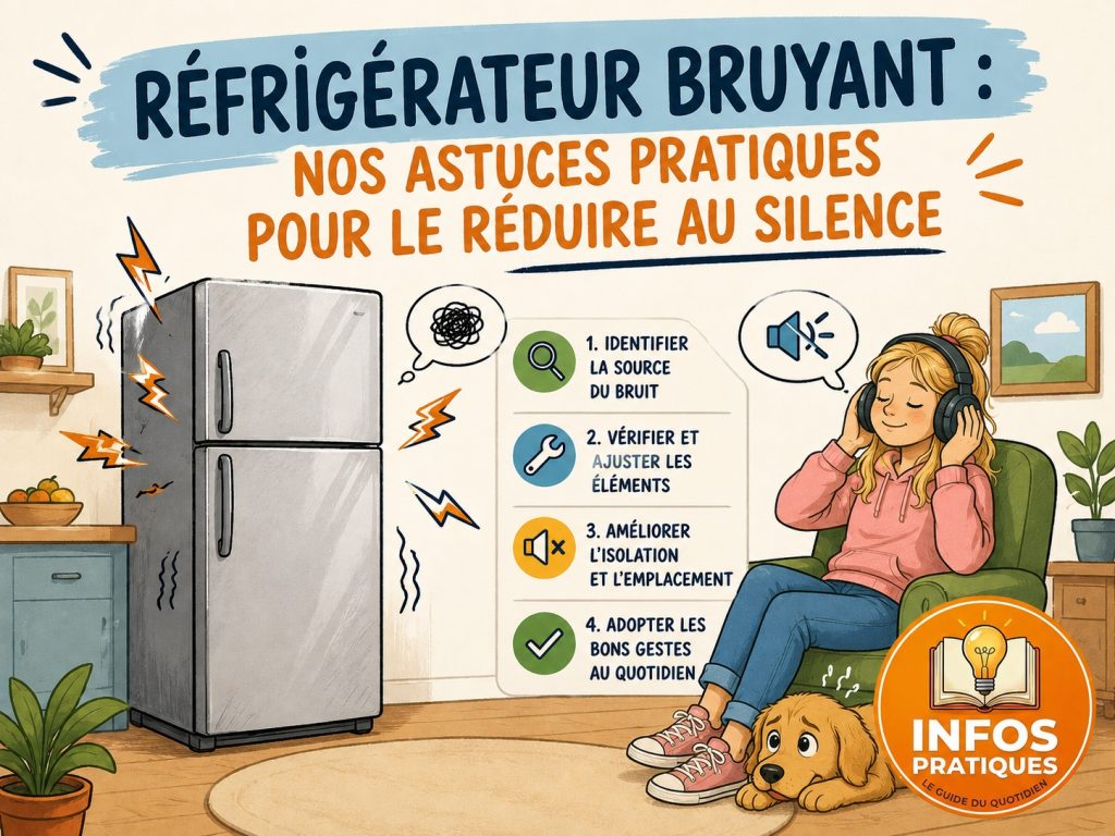 réduire au silence un réfrigérateur bruyant